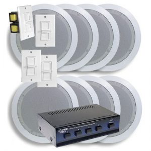 4 Room In-Ceiling Home Speaker System  w/4 Volume Controls Knob (KTHSP85)