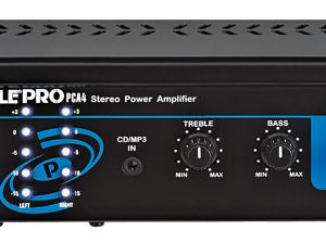 Home Audio Amplifier - Stereo Power Amp System, Aux/MP3 (3.5mm) Input, Speaker Terminals, RCA Input, 2 x 120 Watt (PCA4)
