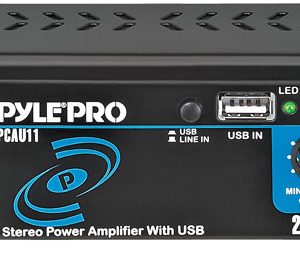 Mini Stereo Power Amplifier - Home Audio Amp with USB Input, 2x15 Watt (PCAU11)