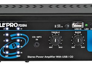 Home Compact Audio Amplifier - Mini Stereo Power Amp with USB/AUX Input, 2x120 Watt (PCAU44)
