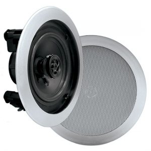 In-Wall / In-Ceiling Dual 5.25-inch Speaker System, 2-Way, Flush Mount, Silver (PDIC51RDSL)