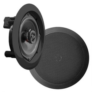 In-Wall / In-Ceiling Dual 6.5-inch Speaker System, 2-Way, Flush Mount, Black (PDIC61RDBK)