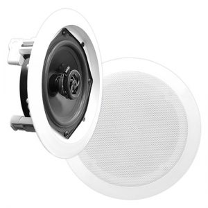 In-Wall / In-Ceiling Dual 8-inch Speaker System, 2-Way, Flush Mount, White (PDIC81RD)