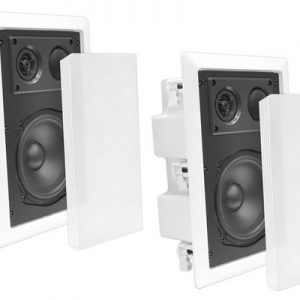 In-Wall / In-Ceiling Dual 8'' Enclosed Speaker System, 2-Way, Flush Mount, White (PDIW87)