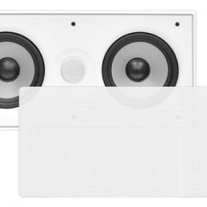 In-Wall / In-Ceiling Dual 5.25'' Center Channel Sound System, 2-Way, Flush Mount, White, Single Speaker (PDIWCS56)