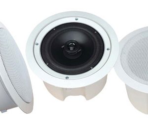 In-Wall / In-Ceiling 6.5'' Dual Enclosed Speaker System, Directable Tweeter, Flush Mount, 200 Watt (PDPC62)