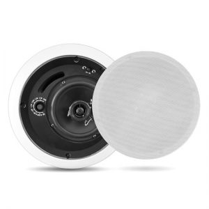 In-Wall / In-Ceiling 8'' Enclosed Speaker System, 70 Volt Transformer, Rotary Tap Select, Flush Mount, 300 Watt, Single Speaker (PDPC8T)