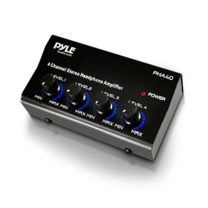 4-Channel Stereo Headphone Amplifier, 1/4" Connectors (PHA40)