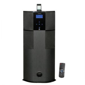 600 Watt Digital 2.1 Channel Home Theater Tower w/iPod/iPhone Docking Station - Black Wood Finish (RBPHST90IBK)