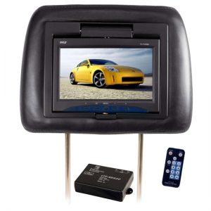 Adjustable Headrest w/Built-in 7'' TFT Monitor (Black) (RBPL71HRBK)