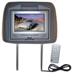 Adjustable Headrest w/Built-in 7'' TFT Monitor & DVD Player (Grey) (RBPL7DHRG)
