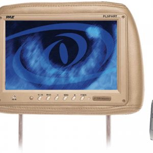 Pair of Tan Headrest w/Built-in 9'' TFT-LCD Monitors (RBPL9PHRT)