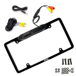 Low Lux Rear Camera Black Chrome Metal Lisence Plate Frame (RBPLCM19)