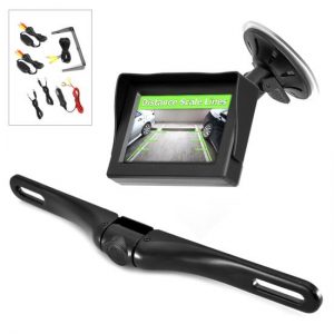Wireless Rearview Backup Camera & Monitor Parking/Reverse Assist System, Waterproof Cam, 4.3'' Display, Distance Scale Lines, Swivel Angle Adjustable Cam (PLCM4350WIR)