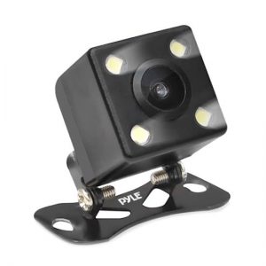 Rear View Backup Reverse/Parking Camera, Waterproof Night Vision Cam, Distance Scale Line Display, Swivel Angle Adjustable Cam (PLCM4LED)