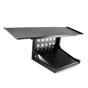 Universal Device Studio Equipment Tabletop Stand Holder Mount, DJ Sound System Workstation, Two-Tier Shelves (PLPTS47)