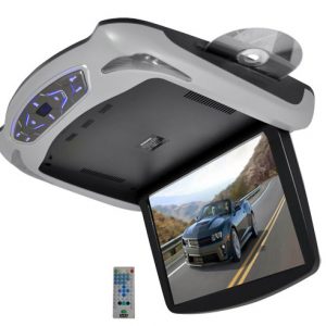 13.3'' Roof Mount TFT LCD Monitor Built In DVD/USB/SD Player w/ Wireless FM/IR Transmitter’s & Included 3 Color Skins (Gry/Blk/Tan) (PLRD145)