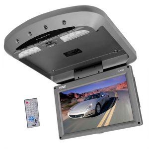 9.5'' Flip Down Roof Mount Monitor & DVD SD/USB Player With Wireless FM & IR Transmitter (RBPLRD95)