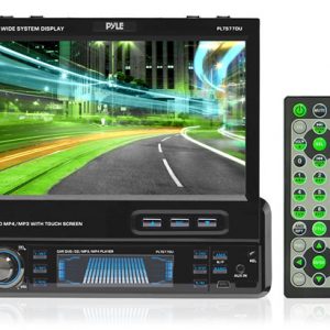 7'' Single DIN In-Dash Motorized Touch Screen TFT/LCD Monitor w/ DVD/CD/MP3/MP4/USB/SD/AM-FM/RDS Receiver (RBPLTS77DU)