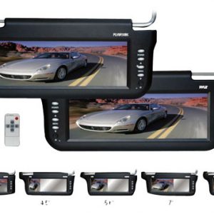 Pair of 10.2'' TFT/LCD Left & Right Sun Visor Monitors (Black Color) (RBPLVSR10BK)