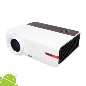 Android HD Home Theater Smart Projector, Wi-Fi Web Browsing, App Download, Up to 160'' Display, 1080p Support (Mac & PC Compatible) (PRJAND818)