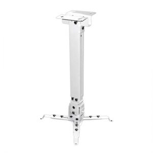 Universal Projector Ceiling Mount Kit with Telescoping Height and Angle Adjustment (White) (PRJCM3)