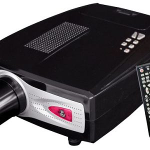 High-Definition Home Theater Multimedia Widescreen Projector - Up To 100-Inch Viewing Screen, Built-In Speakers & PC Connection Compatible (PRJHD66)