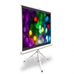 40-inch Video Projector Screen, Easy Fold-Out & Roll-Up Projection Display, Tripod Stand Style (PRJTP42)