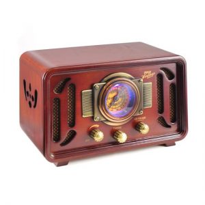 Vintage Retro Classic Style Bluetooth Radio Speaker Sound System, USB/SD Readers, AM/FM Radio (PUNP34BT)