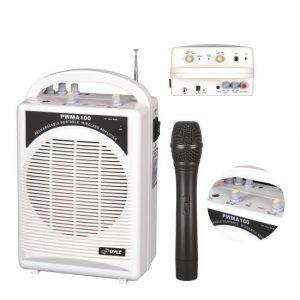Portable PA Speaker & Microphone System (Includes Wireless Handheld Mic) (PWMA100)