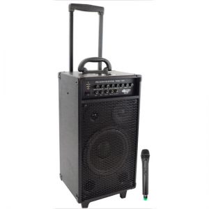 800 Watt VHF Wireless Portable PA System/Echo w/iPod Dock (PWMA1080I)
