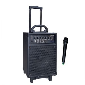 300 Watt Wireless Rechageable Portable PA System With FM/USB/SD W/Handheld Microphone   is there 3.5mm hole to put on speaker stand (PWMA430U)