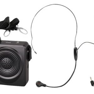 Compact & Portable PA Speaker System | Voice Amplifier & Headset with Built-in Rechargeable Battery & MP3/USB Playback (PWMA50B)