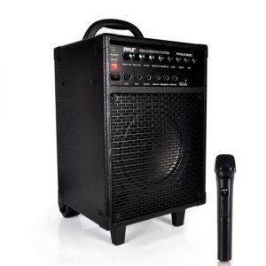Wireless Portable Bluetooth PA Speaker System, Built-in Rechargeable Battery, Wireless Microphone, 30-Pin iPod Dock, 600 Watt (PWMA930IBT)