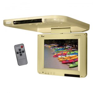 Tview 10.4" Flip Down LCD Monitor Remote Tan T1045FDIRTAN