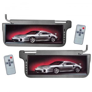 Tview 12.2" Sunvisor Monitor Gray driver and passenger side T1220SVGR