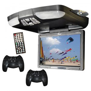 Tview 13" Flip Down Monitor Built in DVD 2 joysticks USB/SD T138DVFDBK