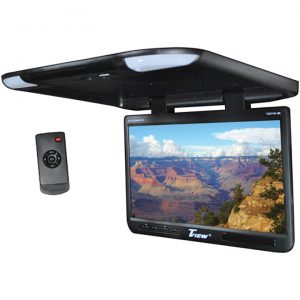 Tview 25" TFT Flipdown Monitor Built in IR Remote Light Black T257IRBK