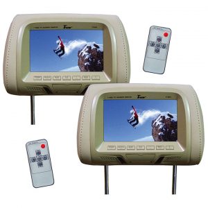 Tview 7" TFT/LCD Car Headrest with Monitor PairTan T726PLTAN